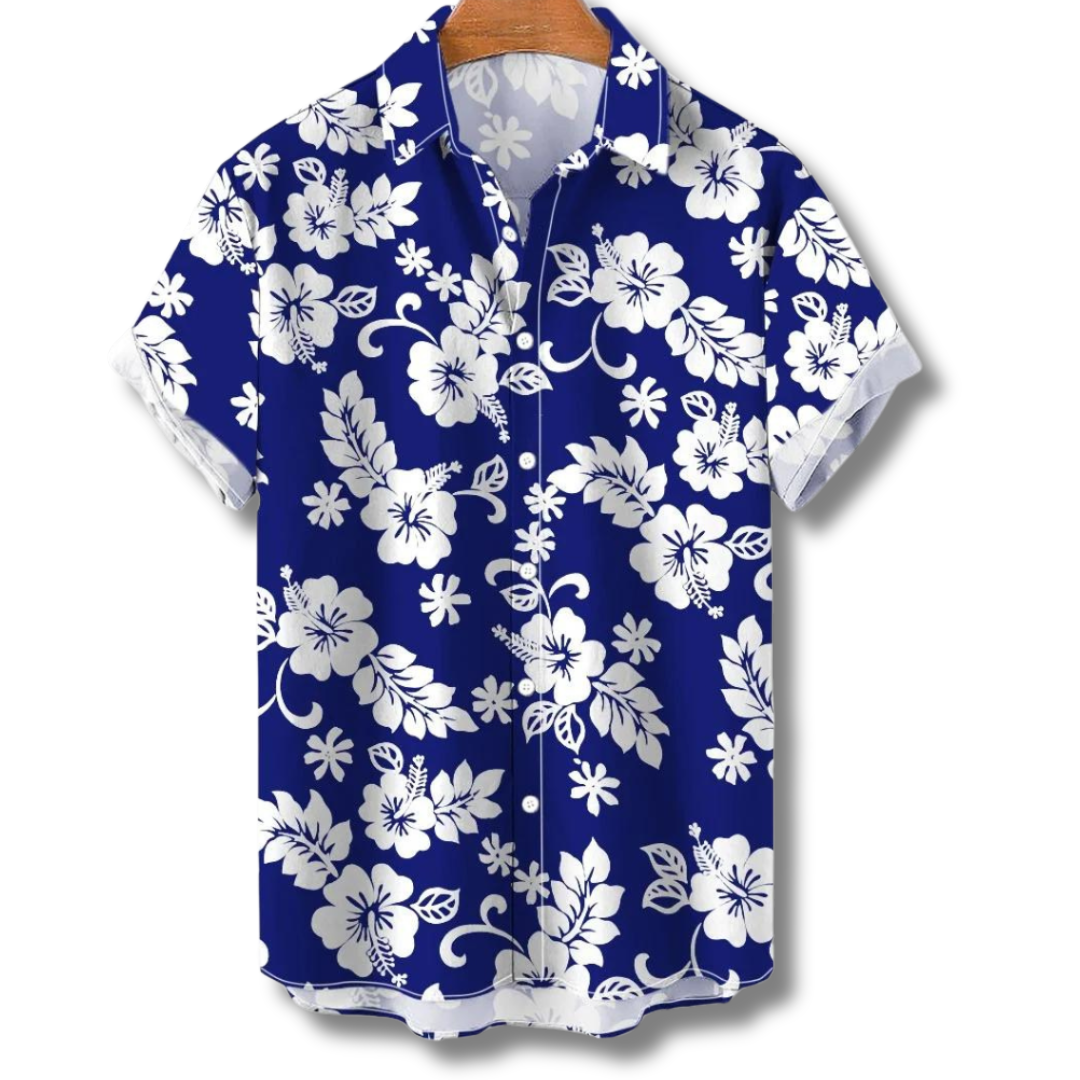 Men’s Hawaiian Short Sleeve Shirt – Breathable Lightweight Comfortable Stylish Summer Holiday Fit