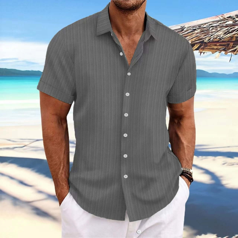 Men’s Short Sleeve Summer Shirt – Lightweight Breathable Comfortable Stylish Casual Everyday Wear