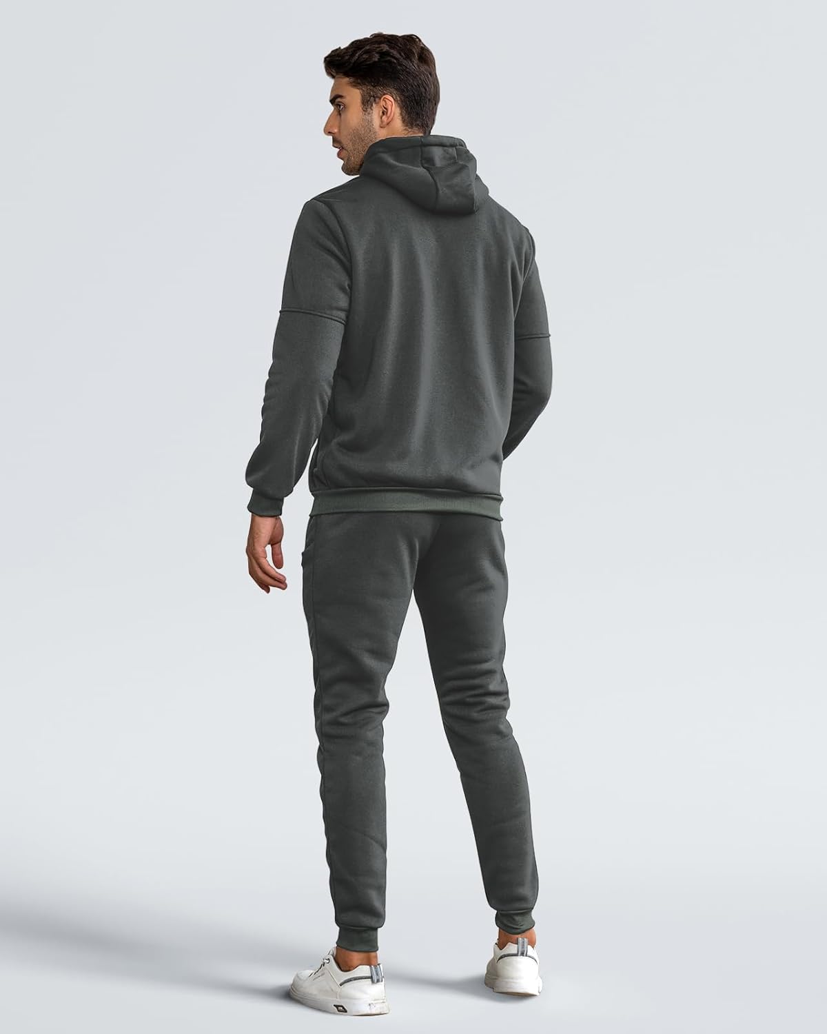 Ensemble de survêtement à capuche pour homme – veste zippée et pantalon de jogging pour une tenue décontractée