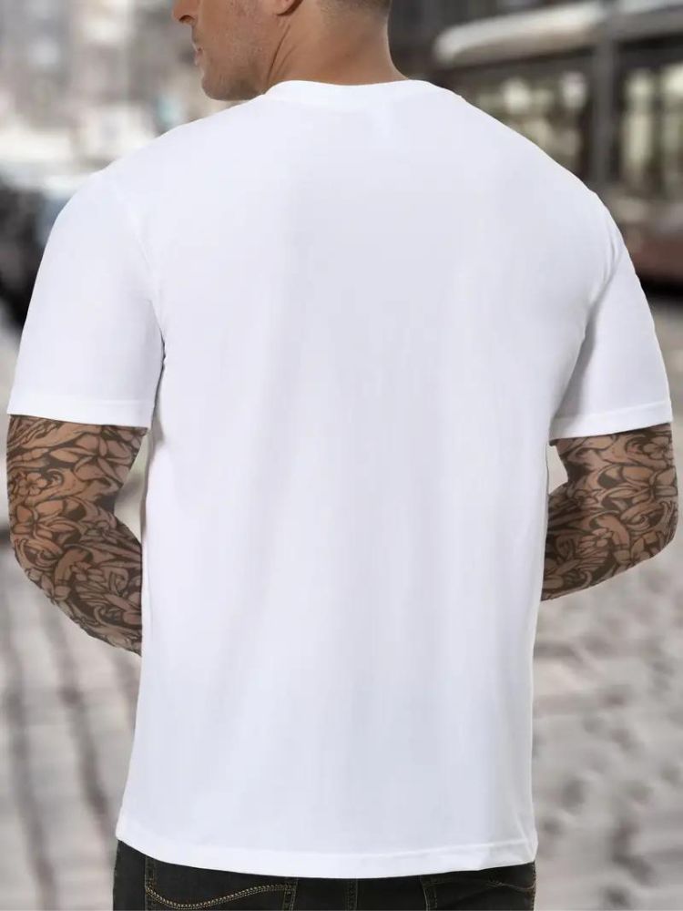 Pánské tričko s vysokým límcem, měkké a pohodlné, s dlouhým rukávem, minimalistické, ležérní, na každodenní vrstvení