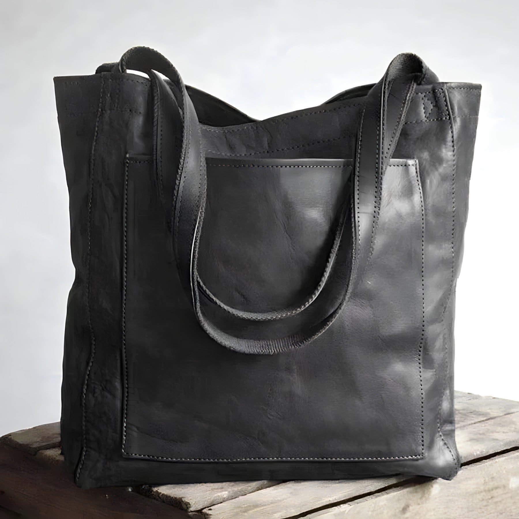 Borsa Tote Oversize da Donna in Pelle con Tracolle Minimaliste
