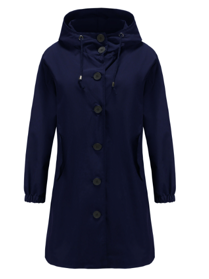 Women’s Hooded Raincoat – Longline Waterproof Layer for Everyday Weather Protection