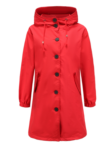 Women’s Hooded Raincoat – Longline Waterproof Layer for Everyday Weather Protection