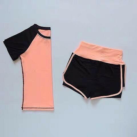 Conjunto de Cinco Peças de Roupa Desportiva para Mulher, Equipamento de Treino de Performance  