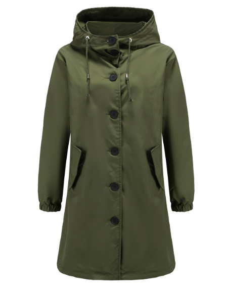 Women’s Hooded Raincoat – Longline Waterproof Layer for Everyday Weather Protection