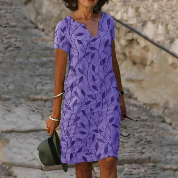 Rochie de vară pentru femei, cu decolteu în V, ușoară, croială în A, fluidă, elegantă, casual, ținută pentru vacanță
