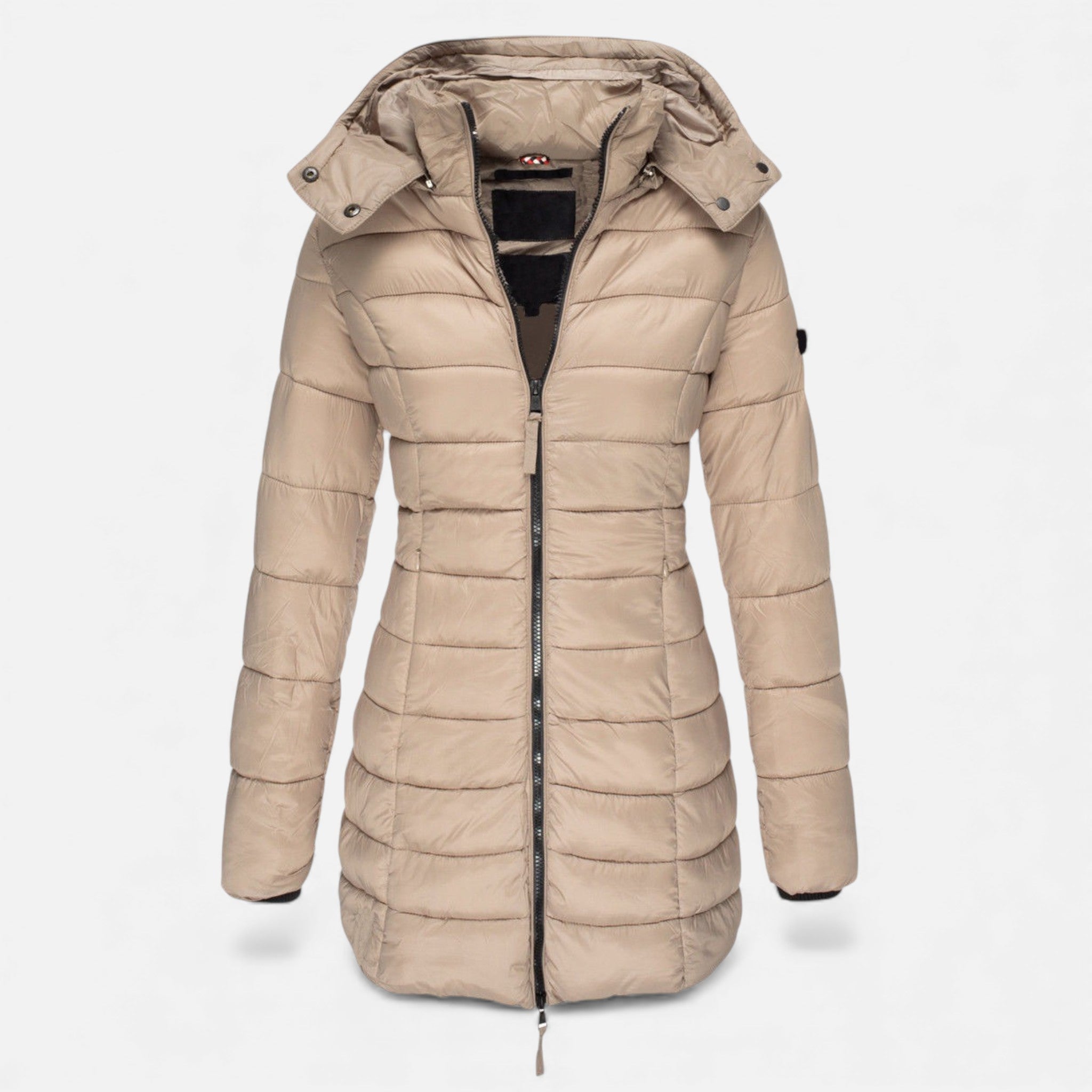 Valmonti | Women’s Puffer Quilted Slim Mid-Length Jacket – Overcoat