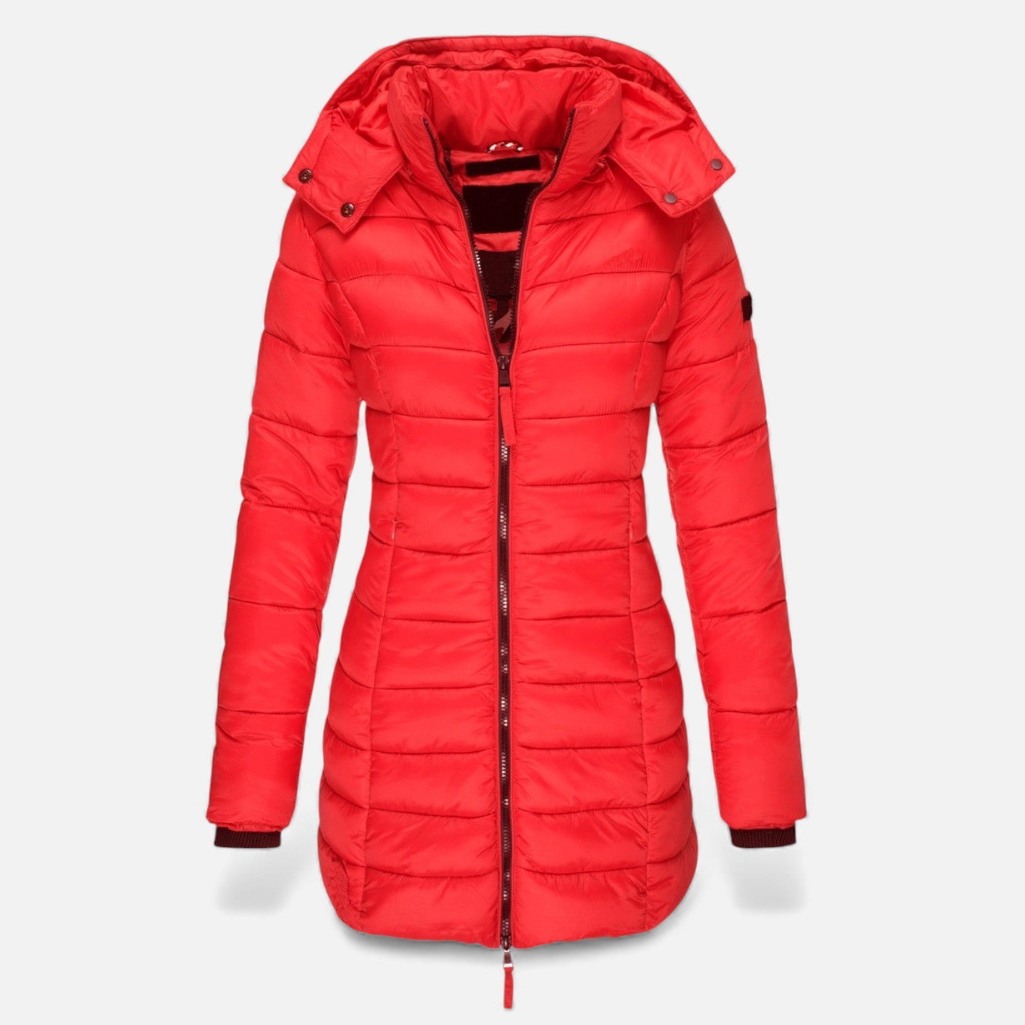 Valmonti | Women’s Puffer Quilted Slim Mid-Length Jacket – Overcoat