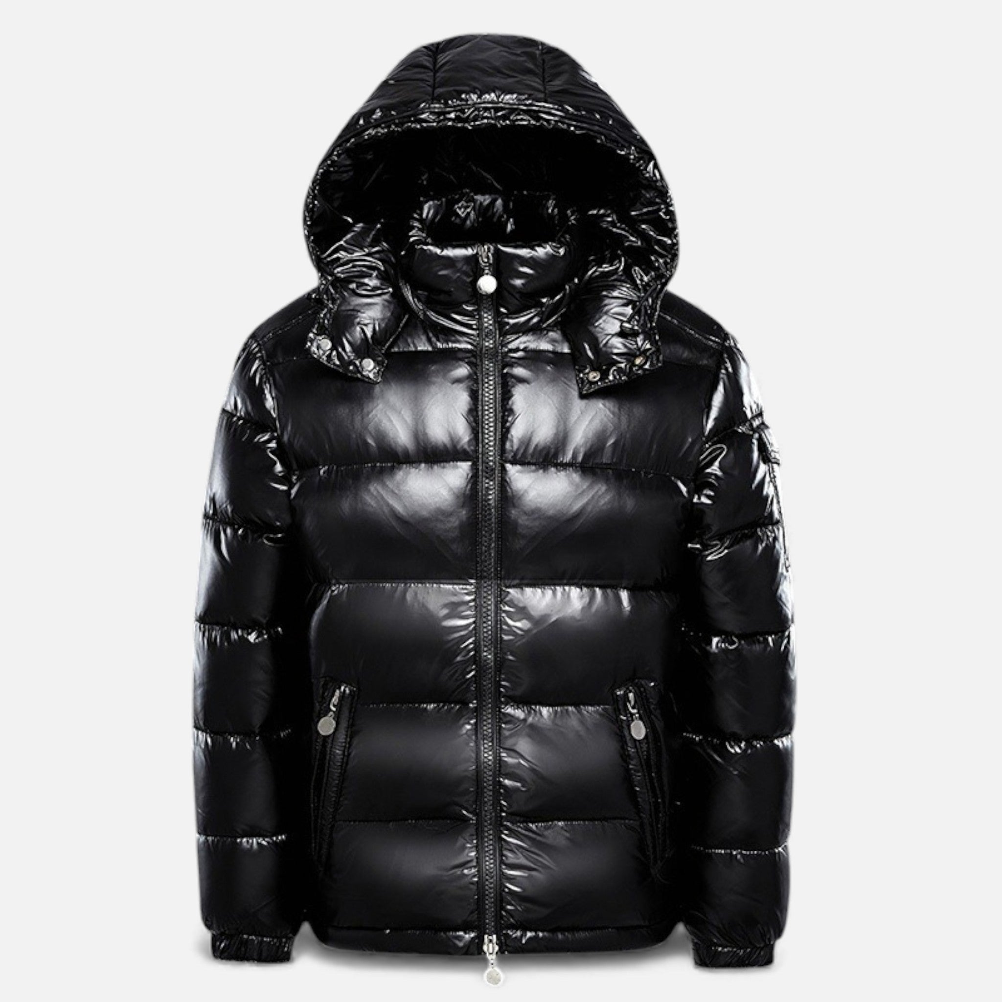 Valmonti | Men’s Short Puffer Down Jacket – Glossy Winter Coat