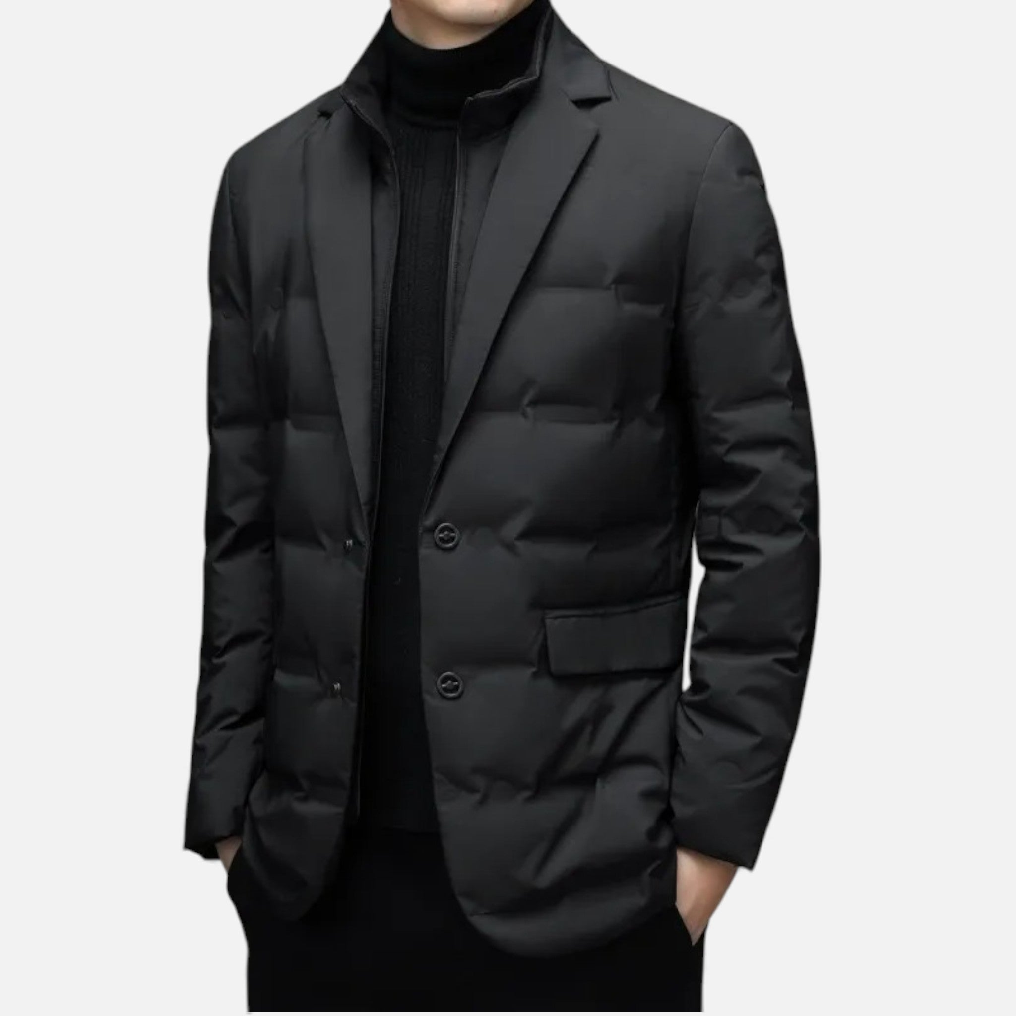Valmonti | Men’s Puffer Down-Filled Winter Jacket – Quilted Coat