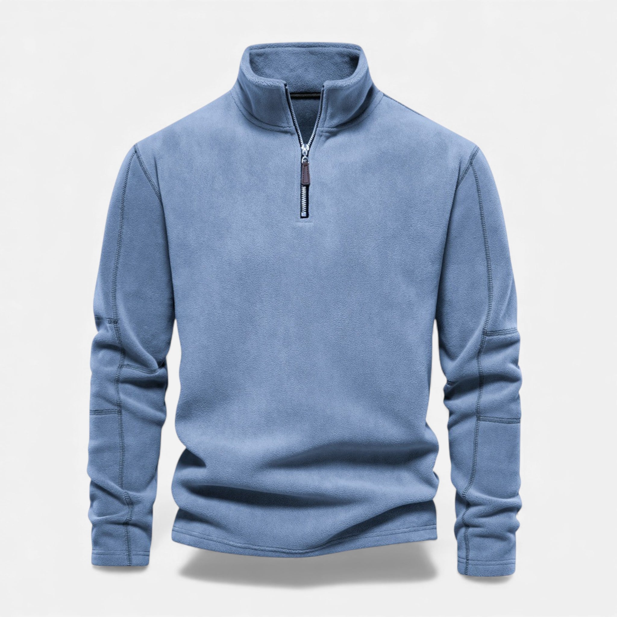 Valmonti | Men’s Fleece Zipper Pullover – Stand-Collar Sweatshirt