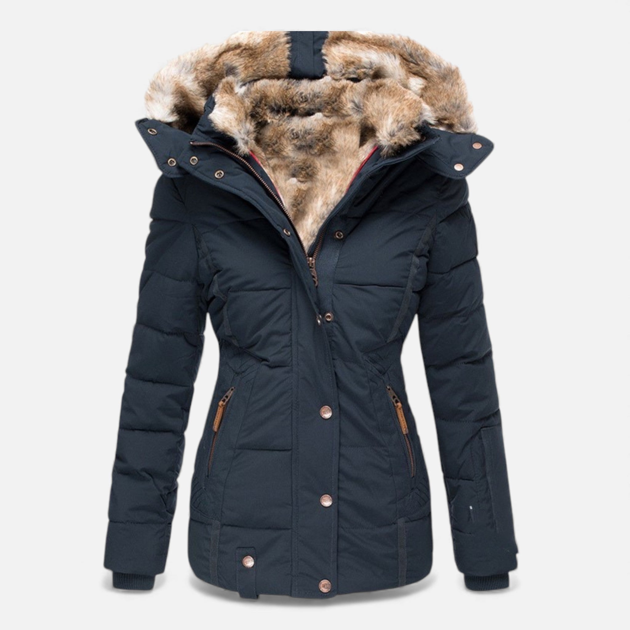 Valmonti | Women’s Cotton Zip-Up Hooded Jacket – Slim Classic Jacket