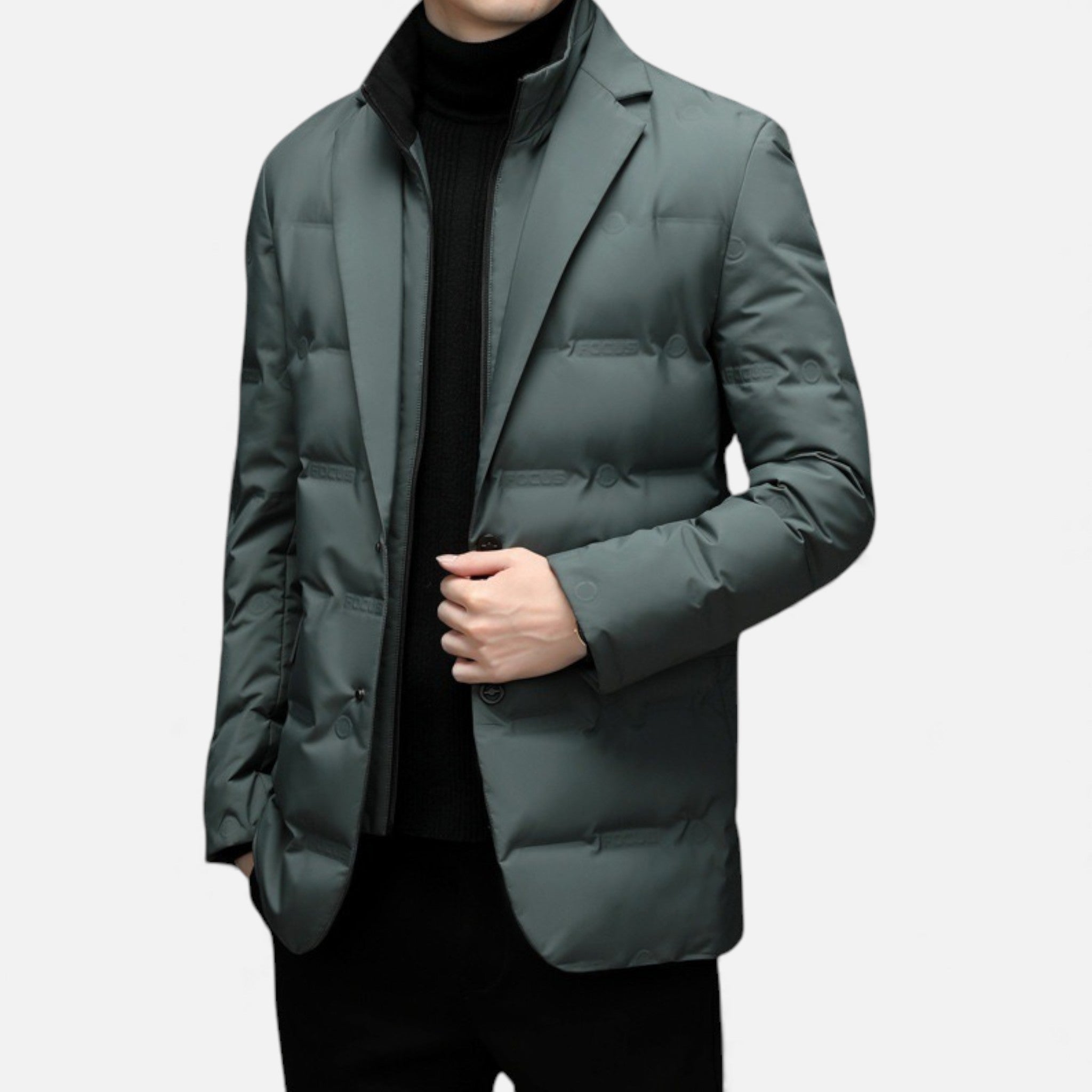 Valmonti | Men’s Puffer Down-Filled Winter Jacket – Quilted Coat