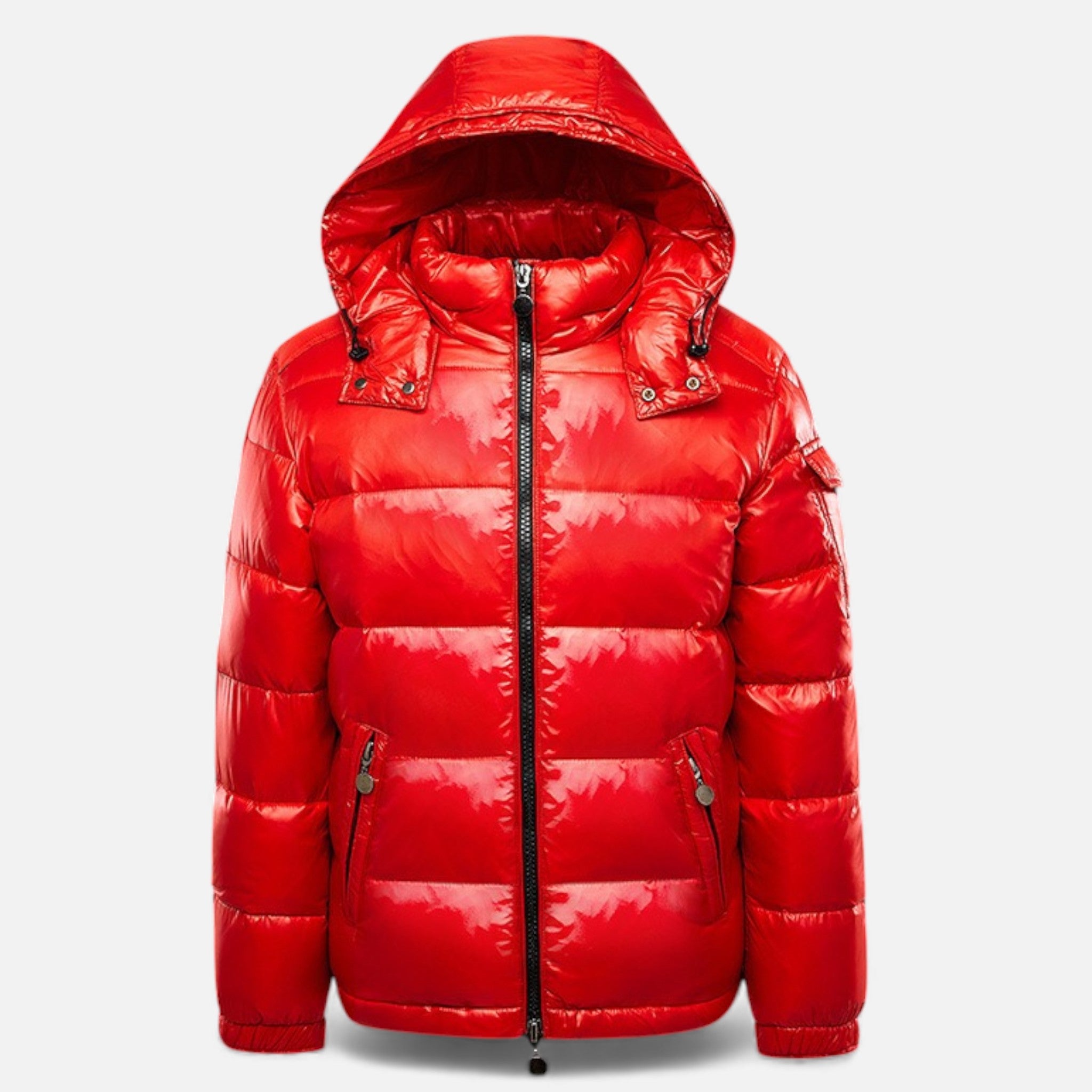 Valmonti | Men’s Short Puffer Down Jacket – Glossy Winter Coat