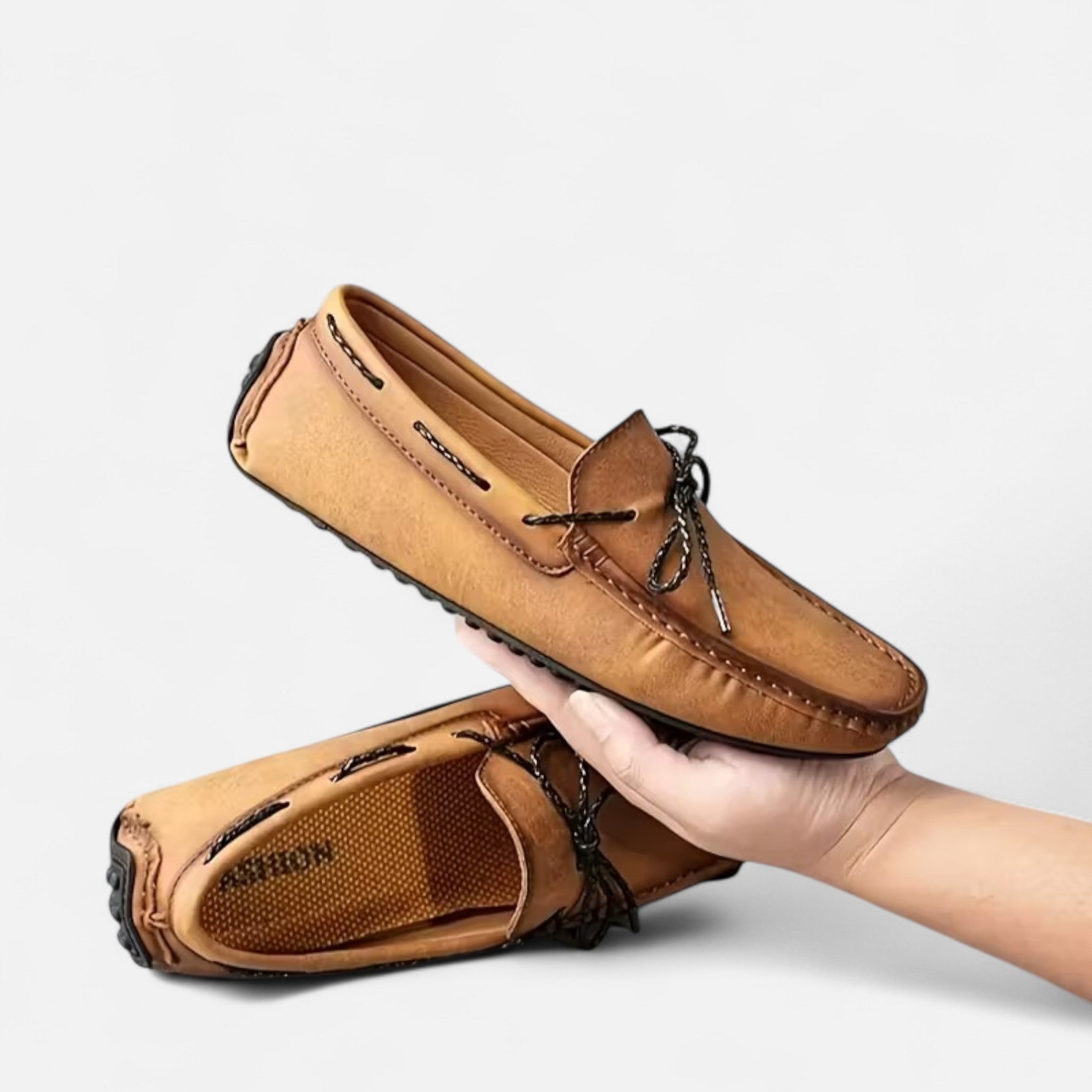 Valmonti | Men’s Moccasin Loafers – Refined Bow Detail