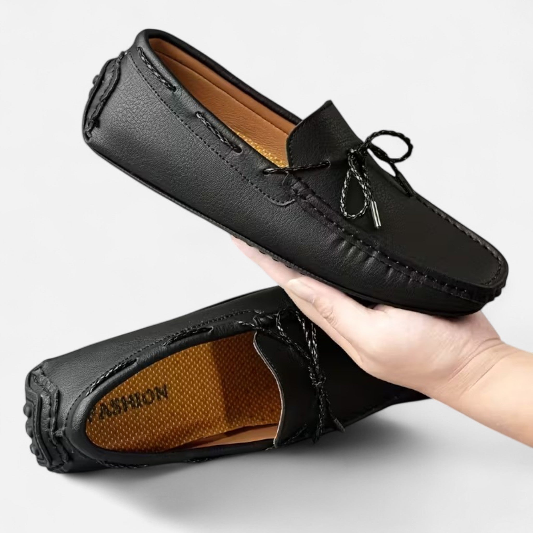 Valmonti | Men’s Moccasin Loafers – Refined Bow Detail