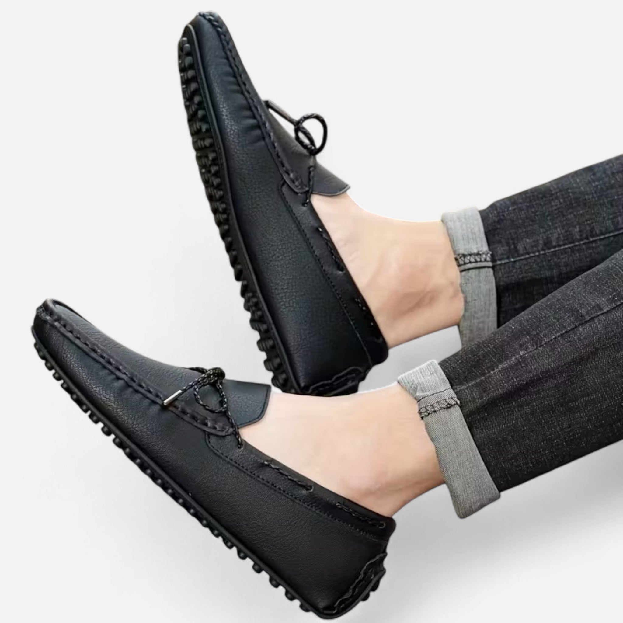Valmonti | Men’s Moccasin Loafers – Refined Bow Detail