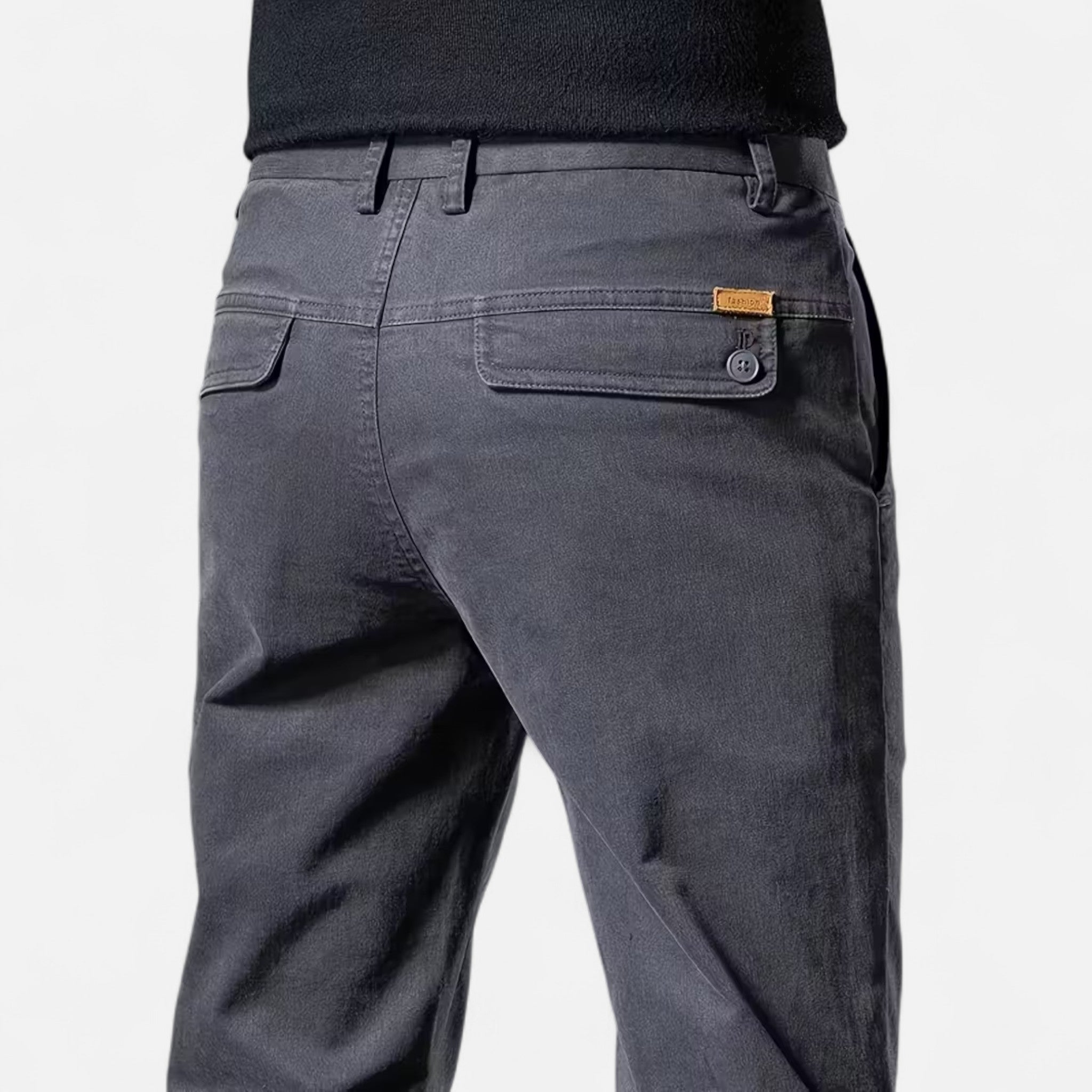 Valmonti | Men’s Trousers – Cotton Straight-Leg Tailored Elegance