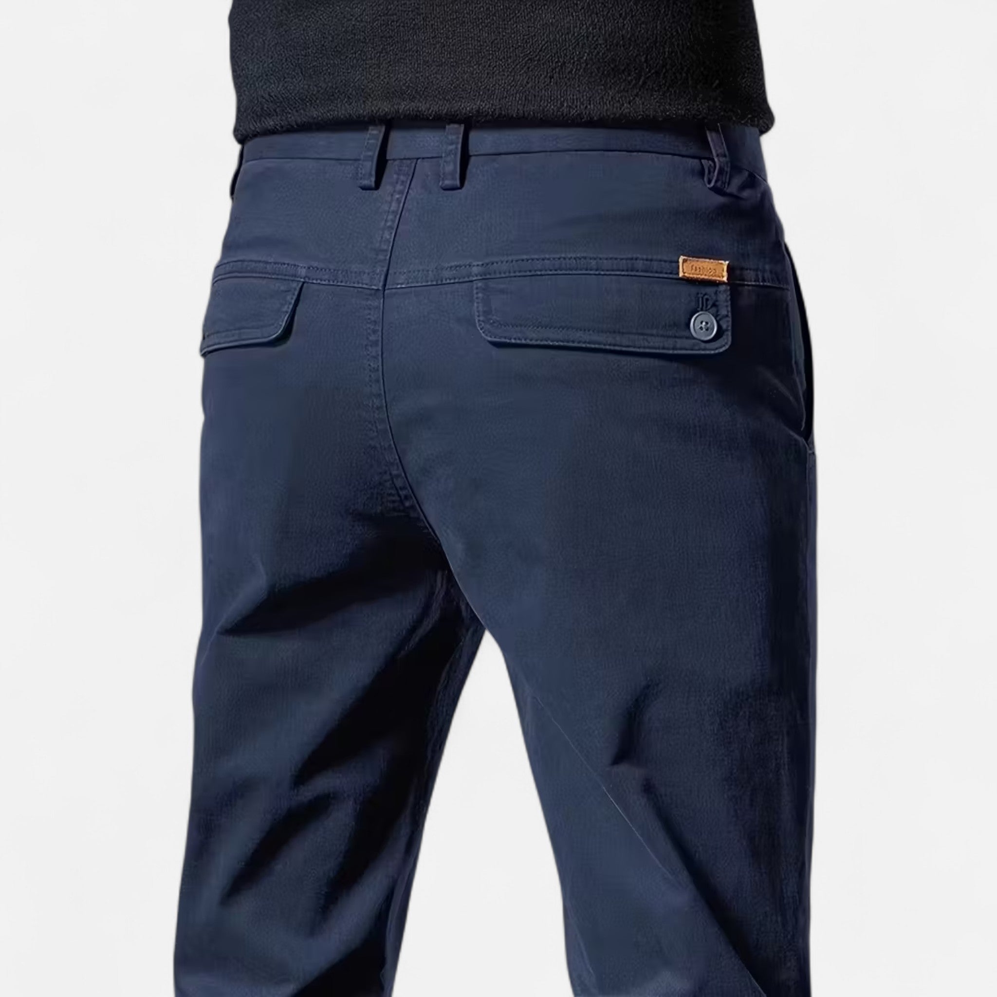 Valmonti | Men’s Trousers – Cotton Straight-Leg Tailored Elegance