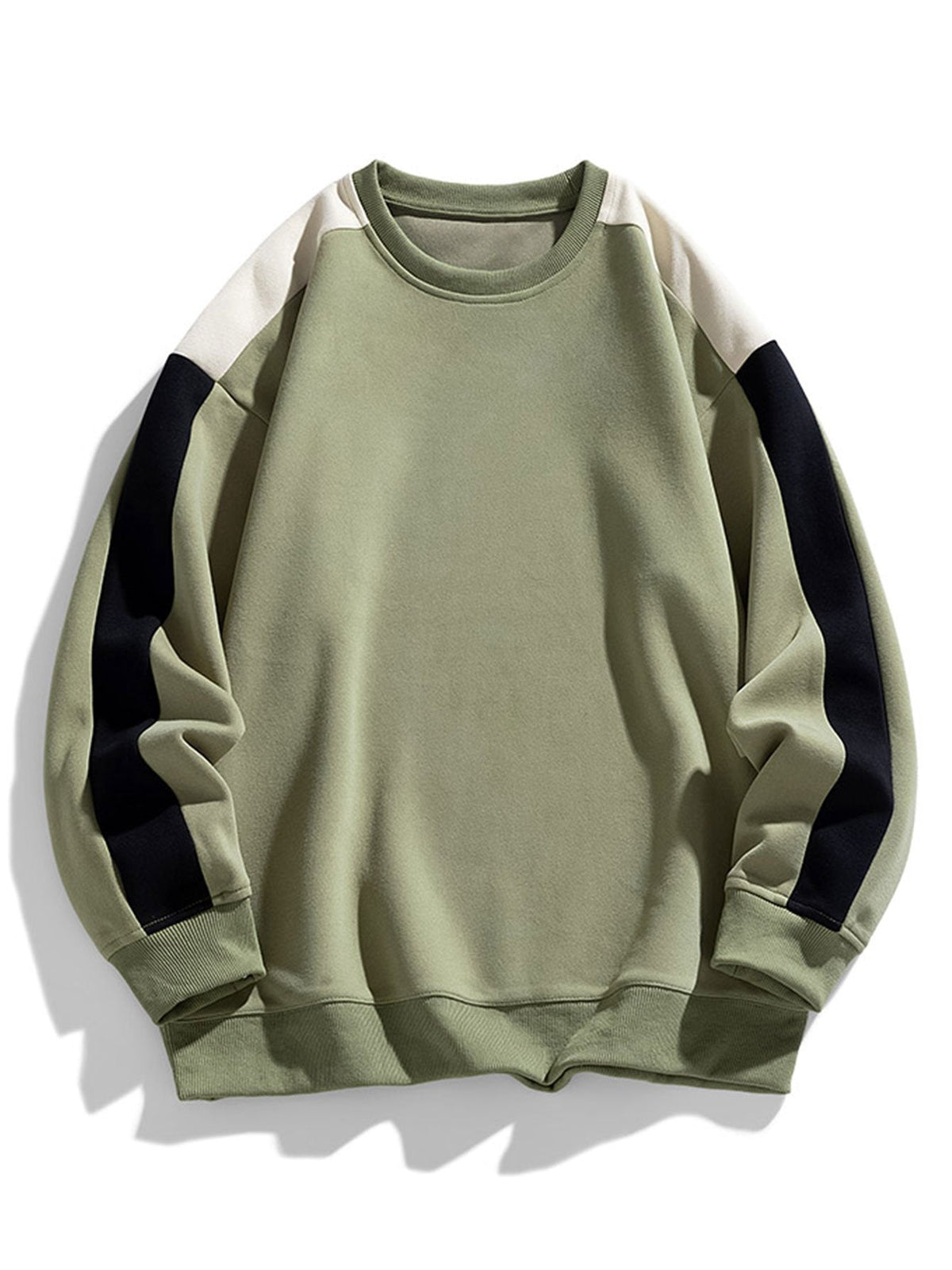Sweatshirt für Herren mit kontrastierenden Ärmelpartien – Sportlicher Pullover mit Rundhalsausschnitt, lockerer Passform und gerippten Abschlüssen für lässige Alltagslooks