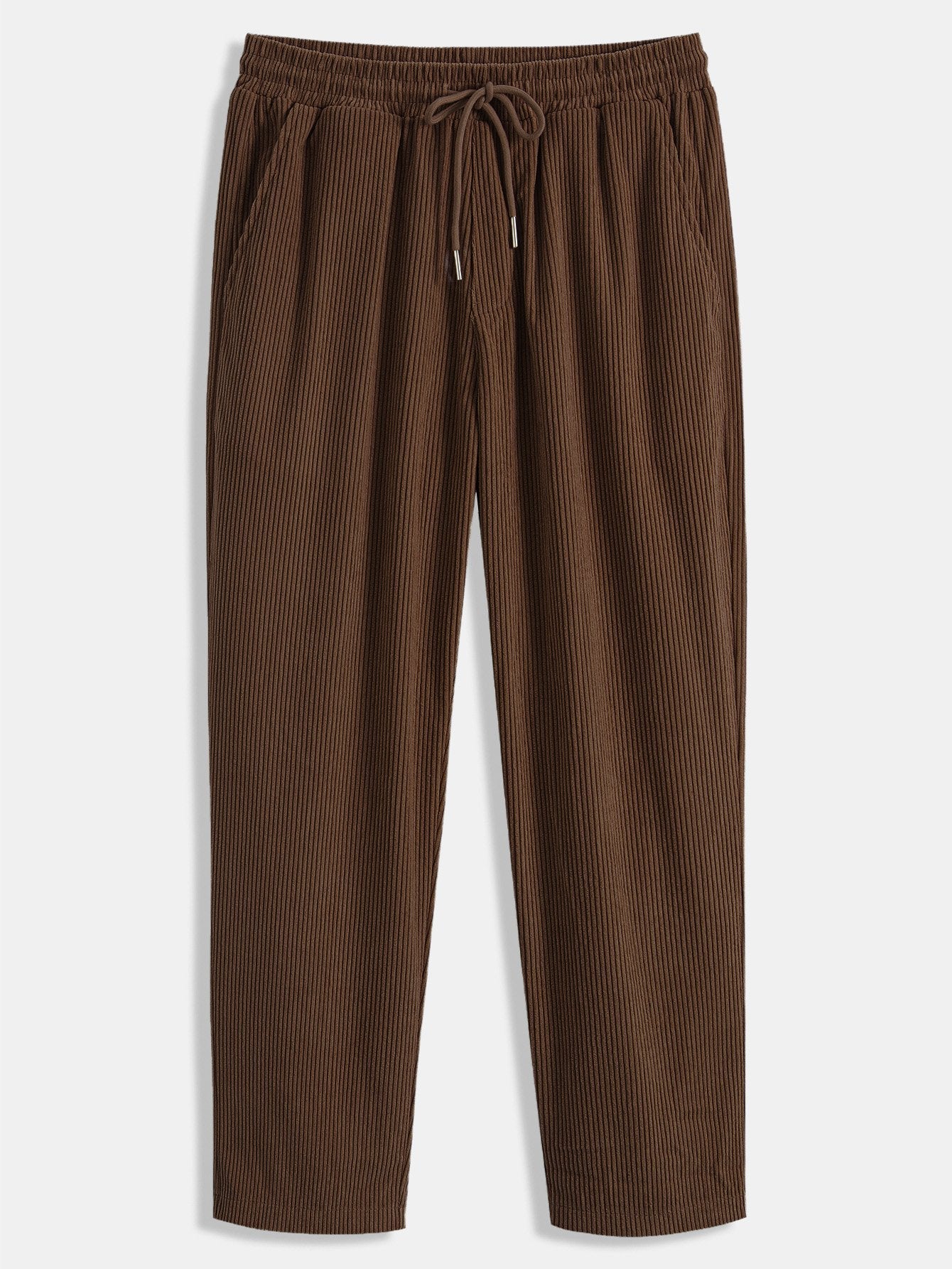 Coordinato da uomo con camicia in velluto a coste – pantaloni a gamba dritta per un look casual autunnale