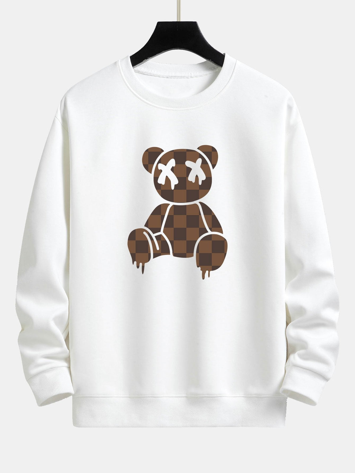 Hanorac bărbătesc cu imprimeu și guler rotund, cu croială lejeră – Pulover casual de streetwear, cu mâneci lungi, pentru toamnă și iarnă