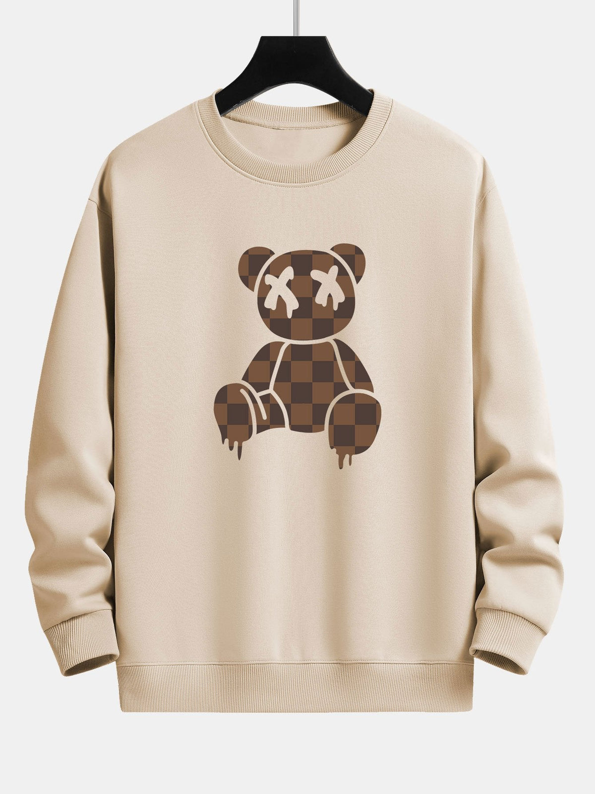 Hanorac bărbătesc cu imprimeu și guler rotund, cu croială lejeră – Pulover casual de streetwear, cu mâneci lungi, pentru toamnă și iarnă