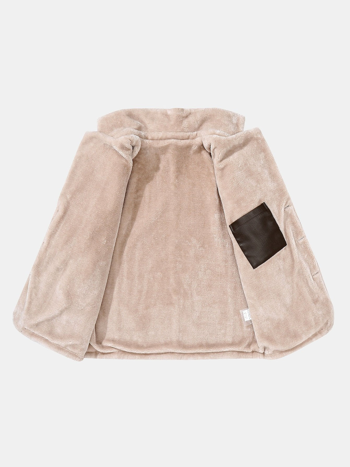 Herrenblazer aus Kunstleder mit Kunstpelzfutter - Warme Winterjacke mit Knöpfen, Lammfellkragen und gepflegtem, lässigem Stil