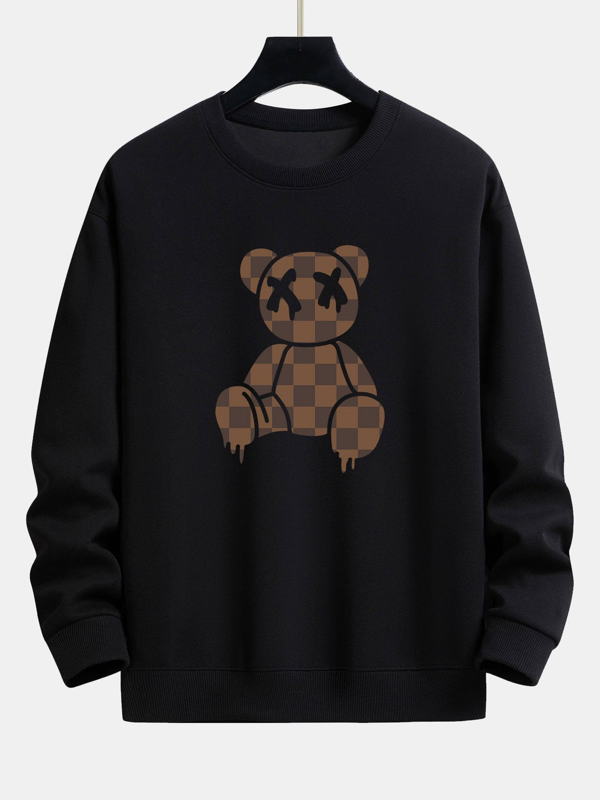 Hanorac bărbătesc cu imprimeu și guler rotund, cu croială lejeră – Pulover casual de streetwear, cu mâneci lungi, pentru toamnă și iarnă