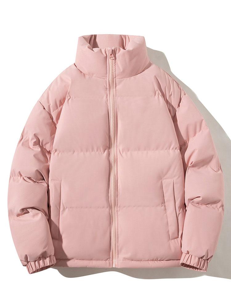 Herren-Steppjacke - Warme Winterjacke mit Reißverschluss, hohem Stehkragen und elastischen Bündchen