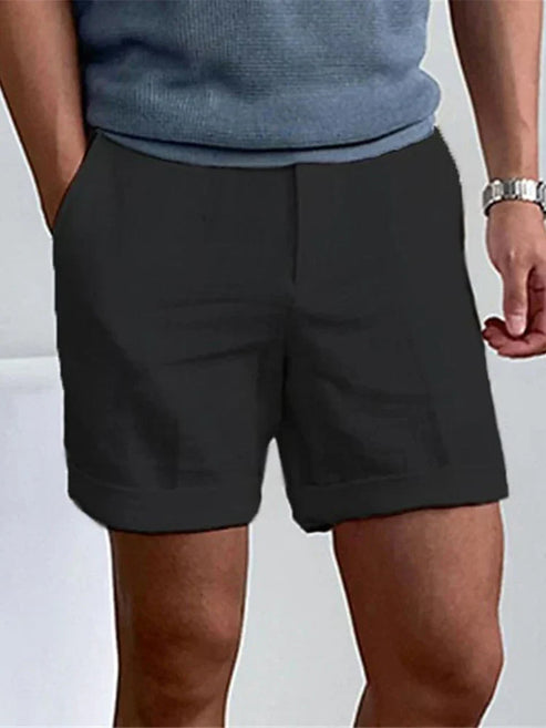 Pantaloncini da uomo con orlo arrotolato, vestibilità casual estiva