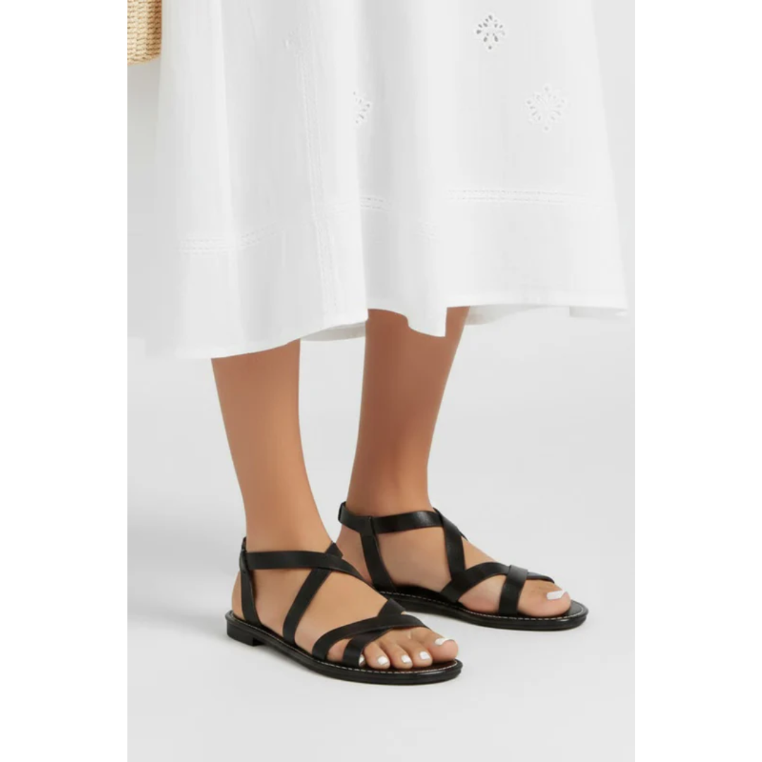 Women’s Strappy Flat Sandals – Open Summer Shoes for Holidays and Everyday Wear