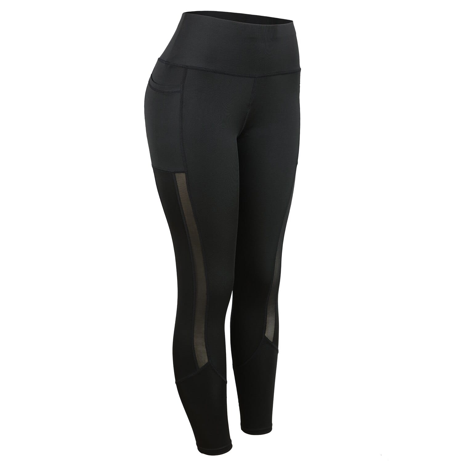 Women’s High-Waisted Compression Gym Leggings – Stretch Activewear with Side Pocket