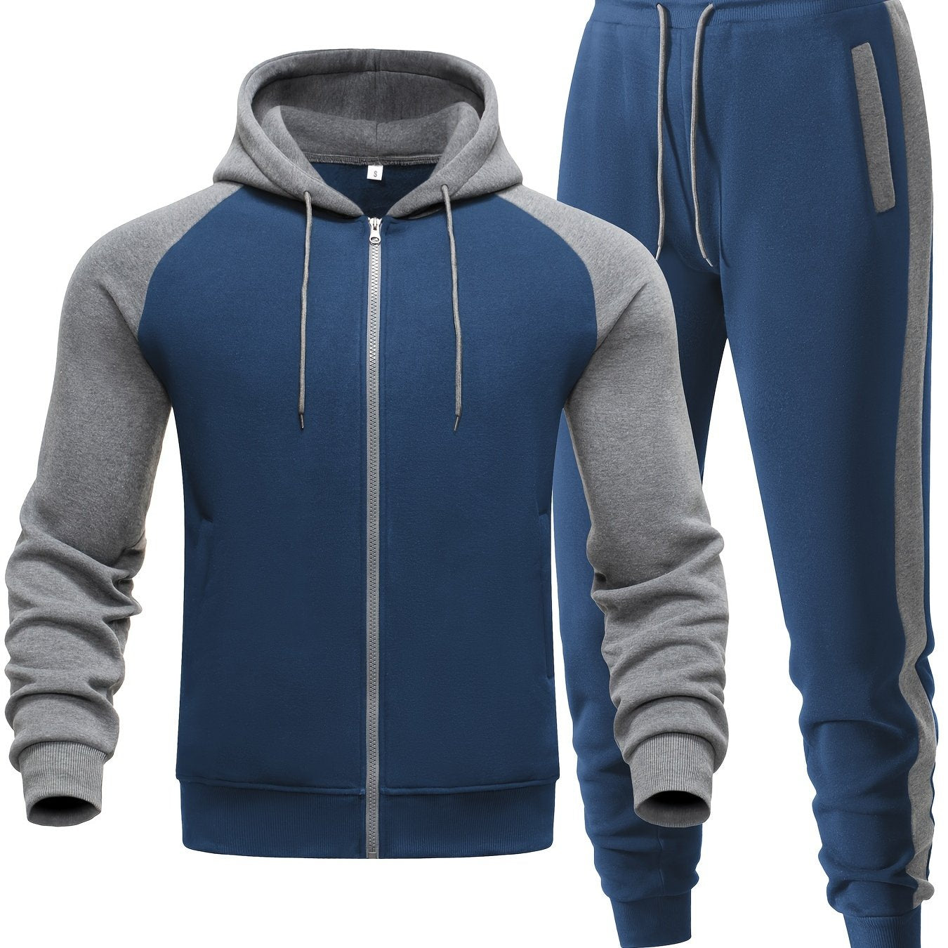 Men’s Casual Hoodie and Jogger Set for Sporty Comfort, Everyday Wear, and Versatile Street Style