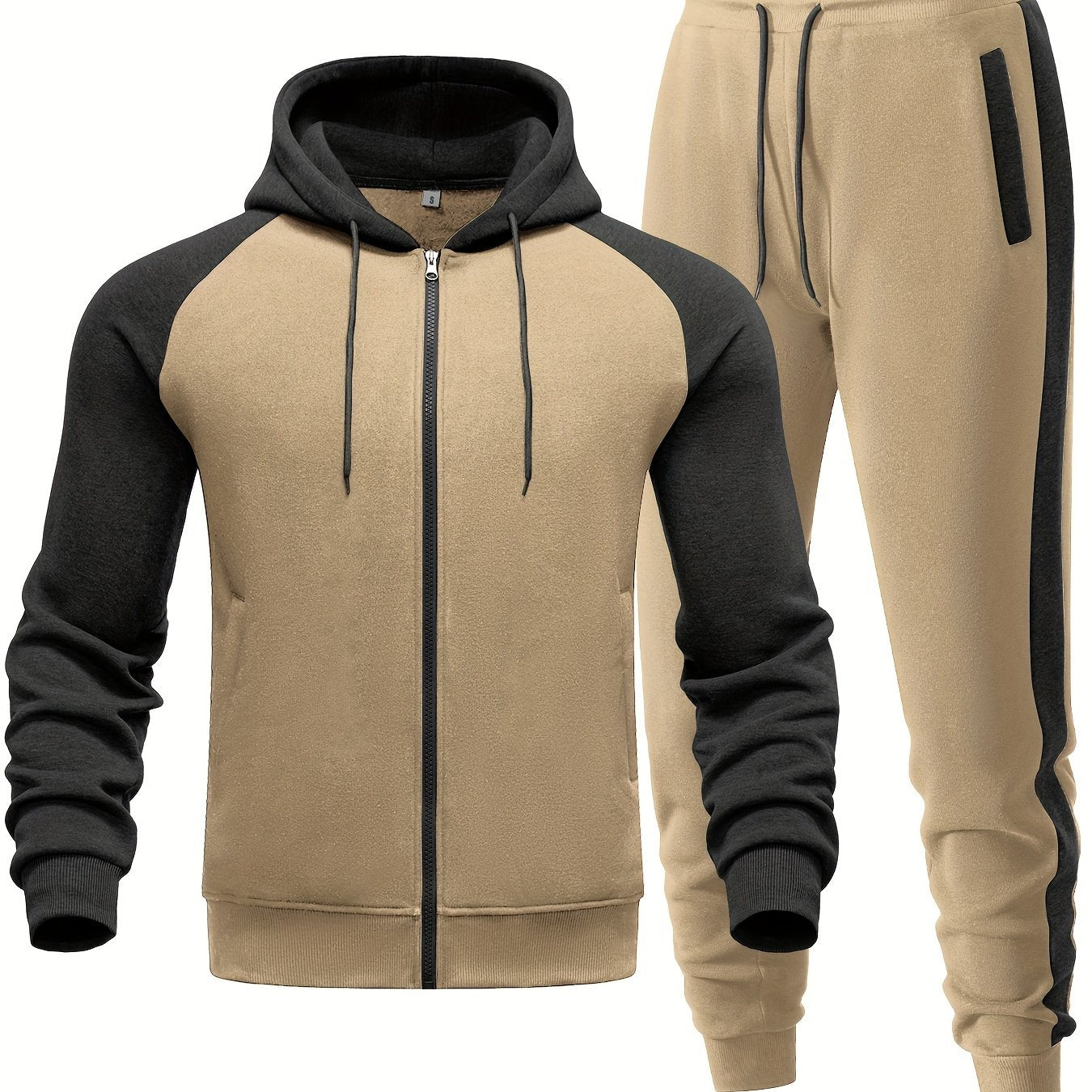 Men’s Casual Hoodie and Jogger Set for Sporty Comfort, Everyday Wear, and Versatile Street Style