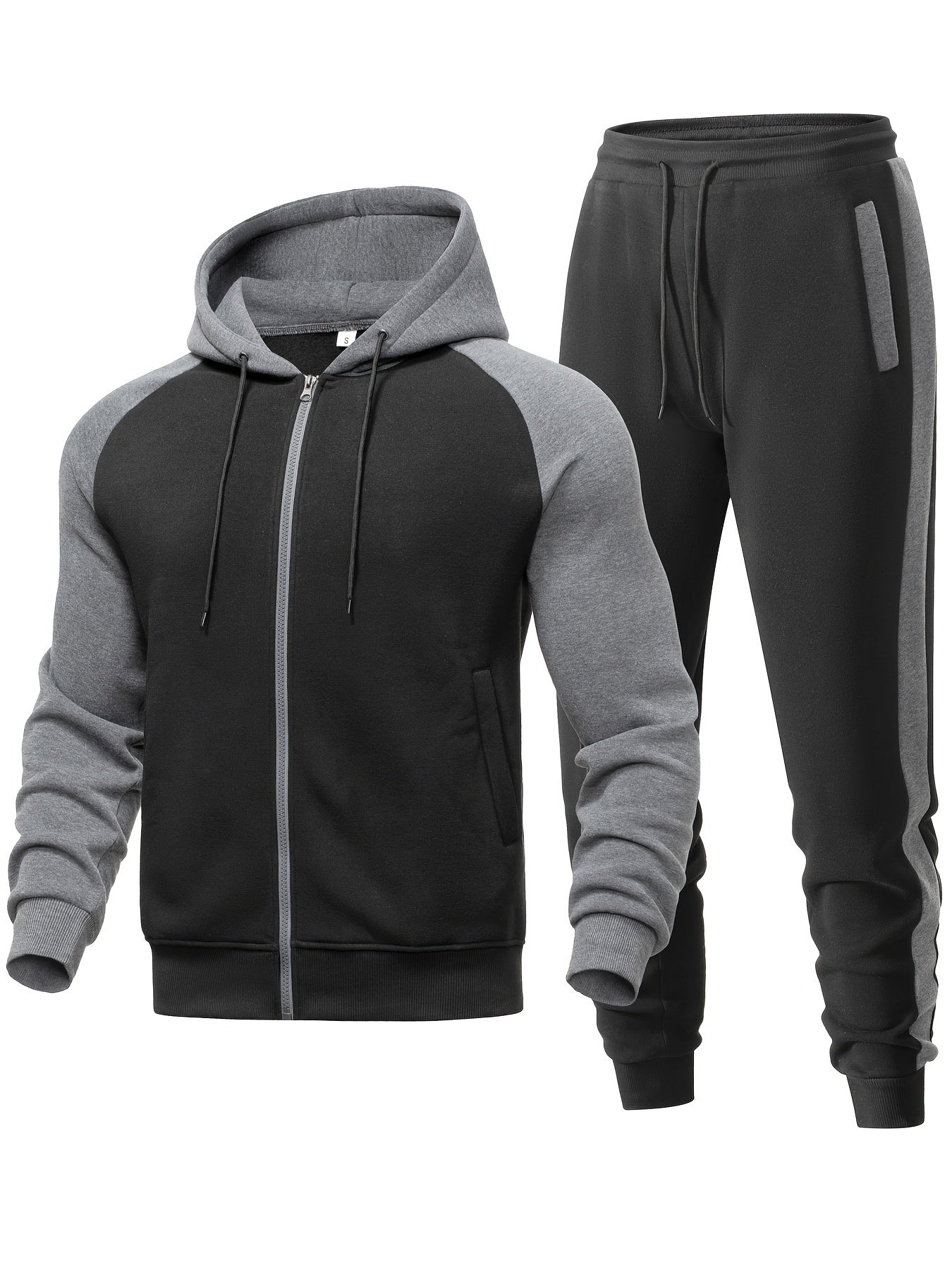 Men’s Casual Hoodie and Jogger Set for Sporty Comfort, Everyday Wear, and Versatile Street Style