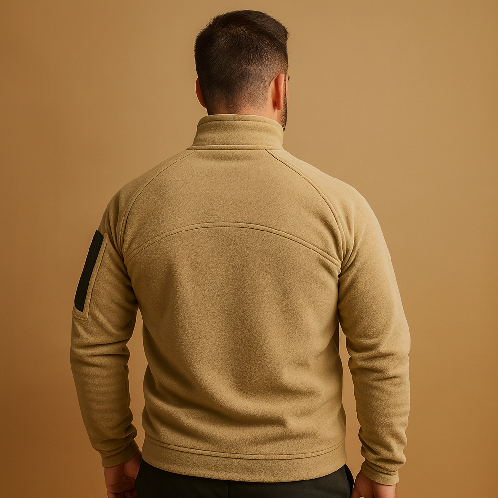 Suéter ligero de cuello alto para hombre - Prenda suave y flexible de corte regular con bolsillo utilitario en la manga para el día a día, los fines de semana y todas las estaciones con un estilo informal