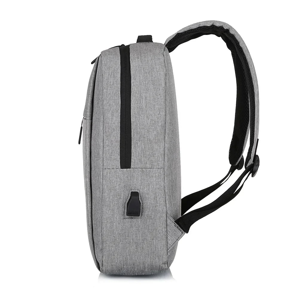 Men’s Waterproof Laptop Backpack – Spacious Oxford Work Bag with USB Pass-Through and Organised Storage for Travel Office and Daily Commute