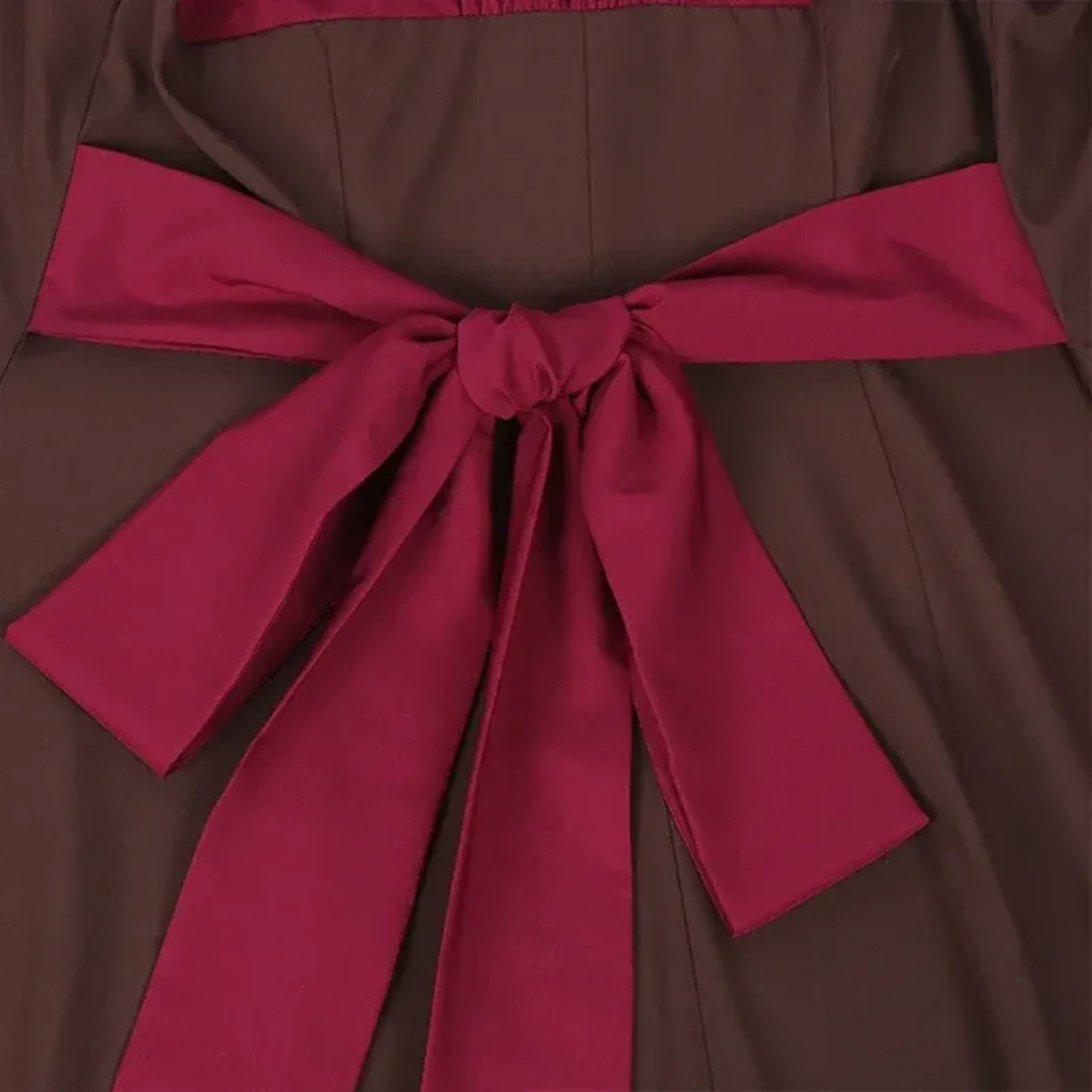 Women’s Ruffle Midi Dress – Dirndl-Inspired Oktoberfest Shirt Dress for Celebrations