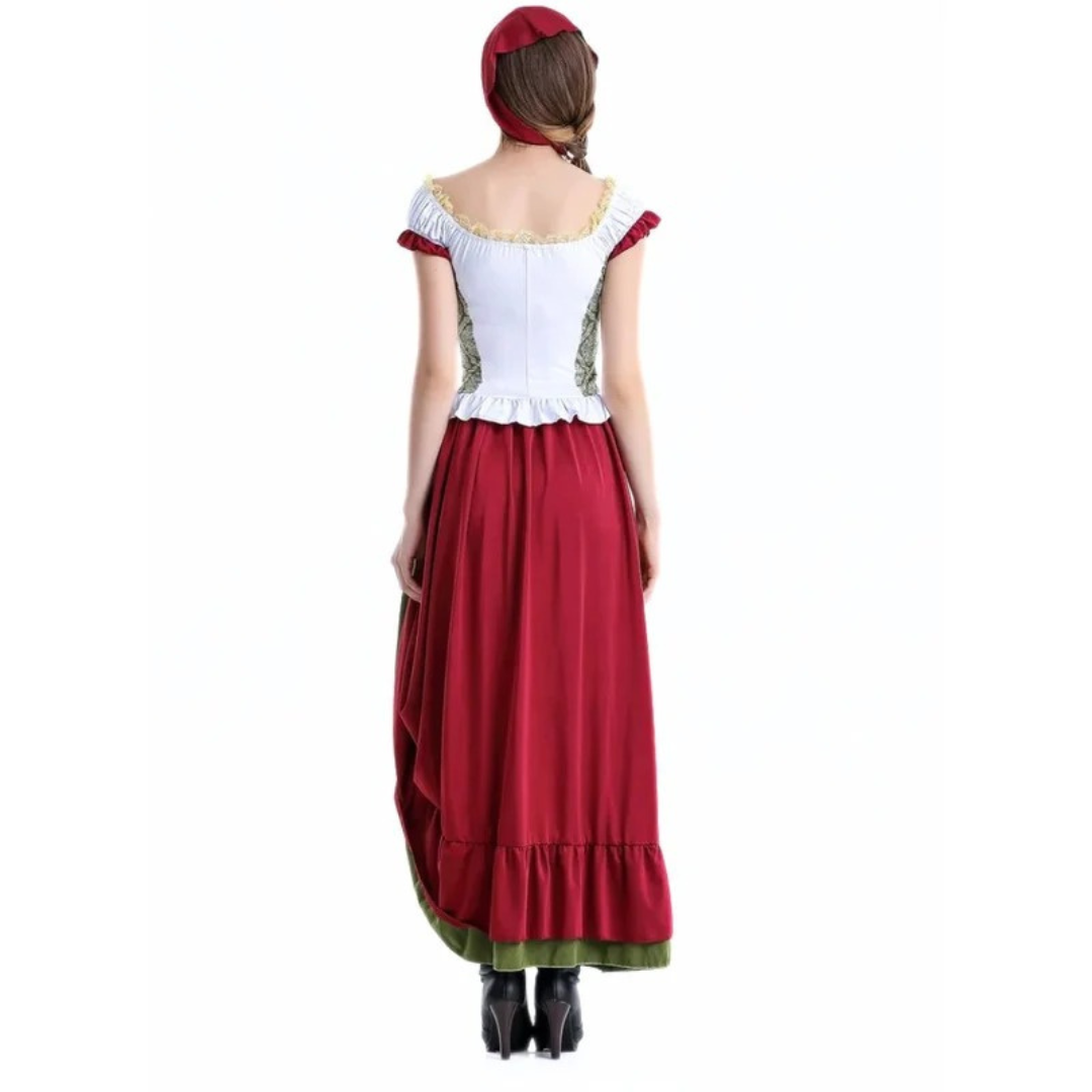 Damen-Dirndlkleid mit Schnürung – schulterfreies Oktoberfest-Minikleid für Volksfeste