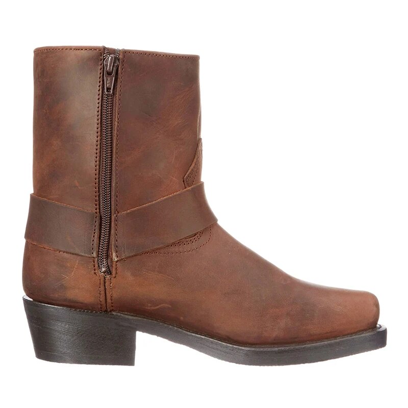 Stivali da uomo in pelle stile western, eleganti, resistenti, comodi per l'uso quotidiano e l'avventura