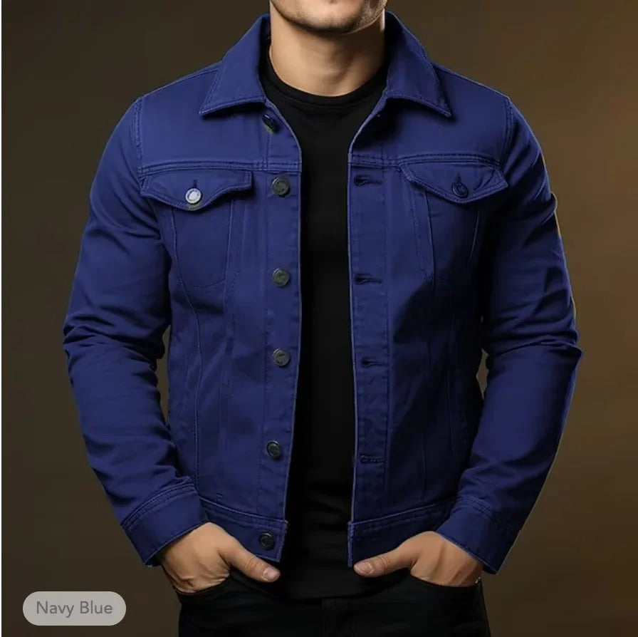 Chaqueta ligera de mezclilla para hombre – Prenda exterior casual, elegante y versátil para la primavera