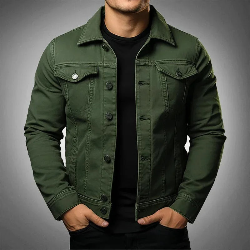 Chaqueta ligera de mezclilla para hombre – Prenda exterior casual, elegante y versátil para la primavera