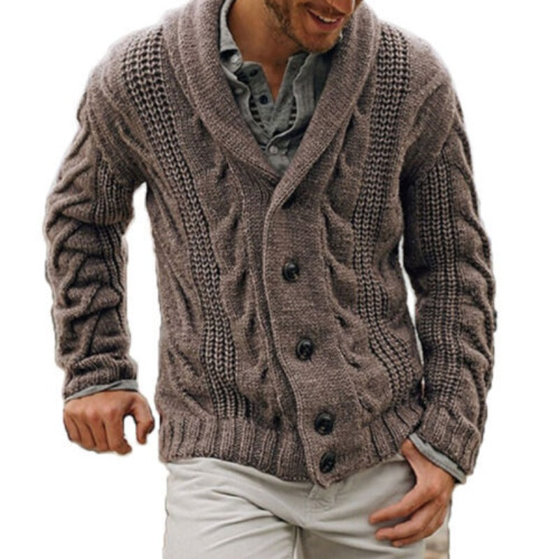Cardigan Uomo in Lana Lavorata a Maglia – Caldo, Confortevole, Classico con Bottoni, Maglia da Indossare Quotidianamente