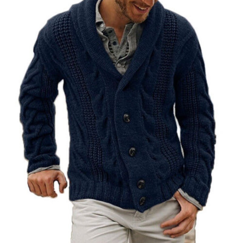 Cardigan Uomo in Lana Lavorata a Maglia – Caldo, Confortevole, Classico con Bottoni, Maglia da Indossare Quotidianamente