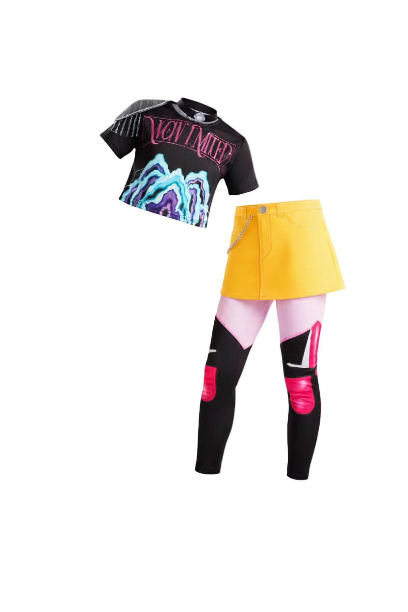 Børnekostume i to dele med K-pop-heltetema til Halloween