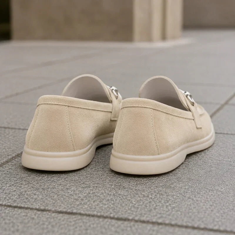 Pantofi loafer texturati pentru femei, cu platformă elegantă și slip-on