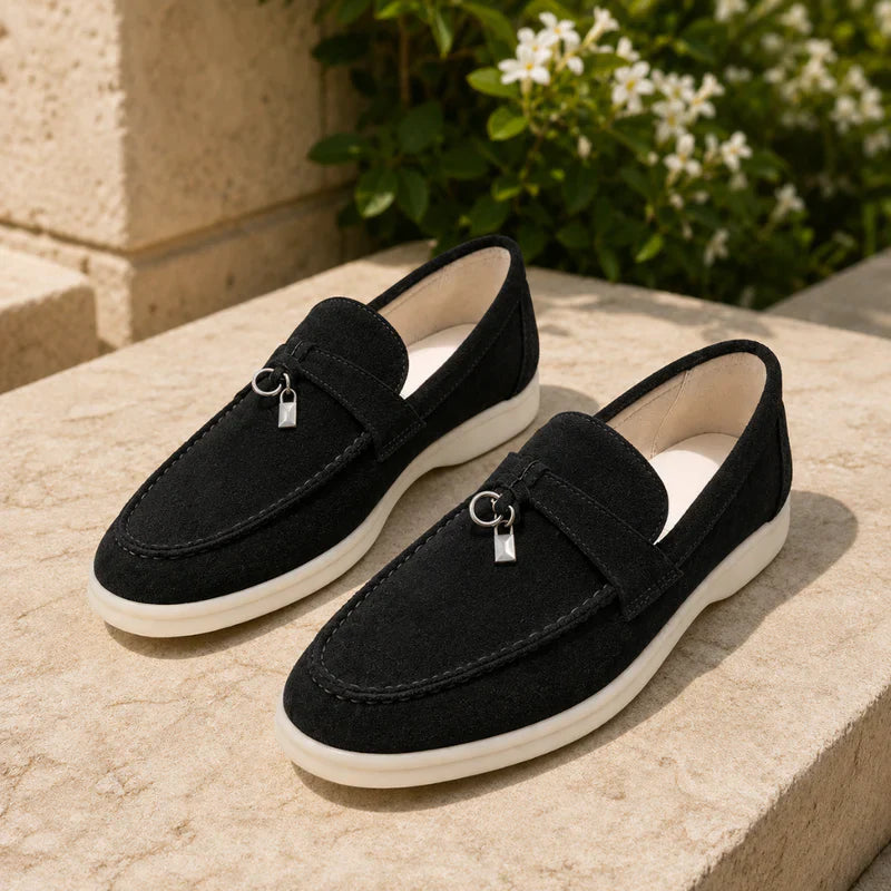 Pantofi loafer texturati pentru femei, cu platformă elegantă și slip-on