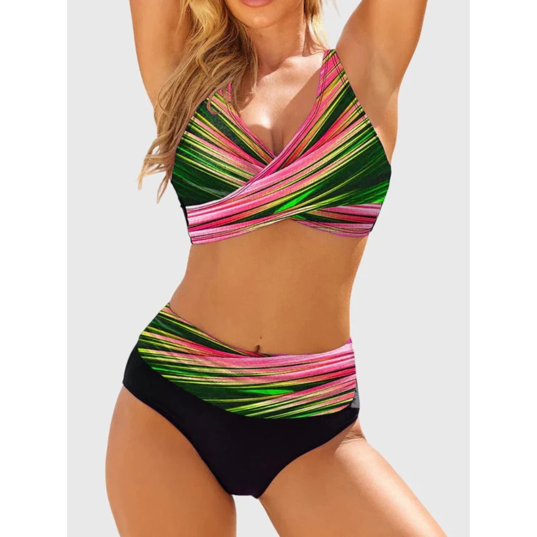 Bedrucktes Bikini-Set für Damen – Stützende sommerliche Bademode für Strand und Pool