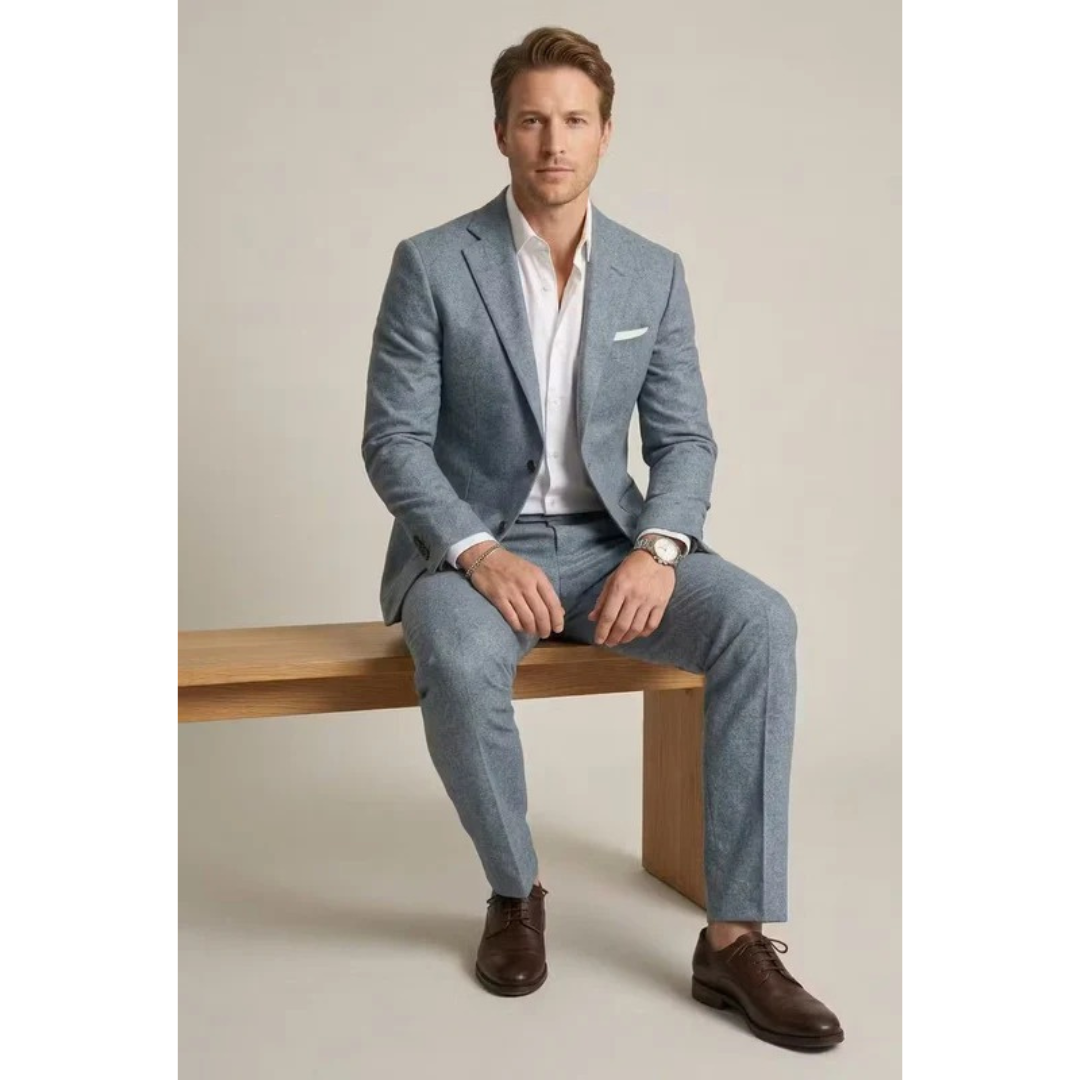 Men’s Tailored Two-Piece Suit – Modern Business Style for Events and Smart Casual Wear
